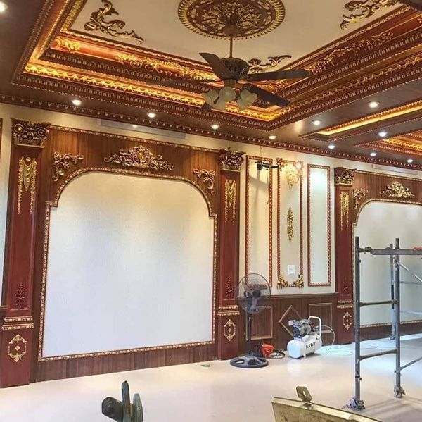 8 Ý Tưởng Thiết Kế Vách Nhựa Ốp Tường Độc Đáo: Khám Phá Sản Phẩm Chống Cháy Lan 9 Vách Nhựa Ốp Tường Với Hoa Văn Tân Cổ Điển