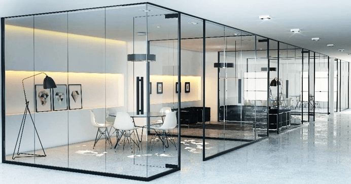 5 Loại Vách Tường Đẹp Nhất 2025: Khám Phá Giải Pháp PU Foam Chống Cháy 9 Vách tường kính