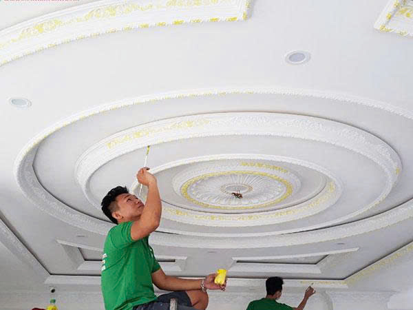 Quy trình sơn phào chỉ PS