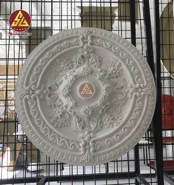 mâm trân trang trí hoa văn Pu SG-82015 trắng