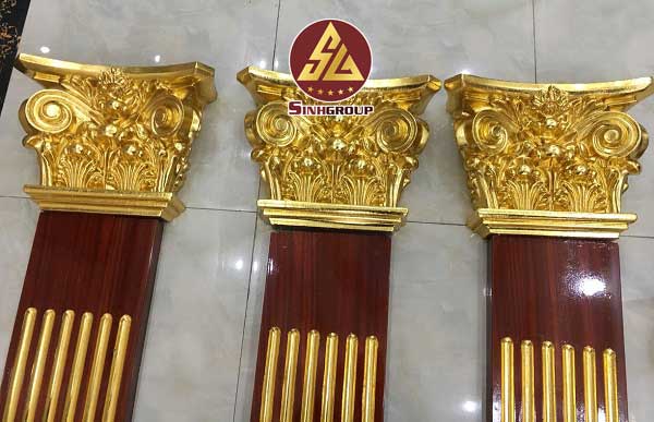 ốp cột trang trí dát vàng