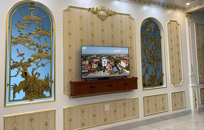 Top 30 mẫu tường tân cổ điển đẹp, sang trọng sử dụng phào chỉ Pu 2 top 30 mẫu tường tân cổ điển