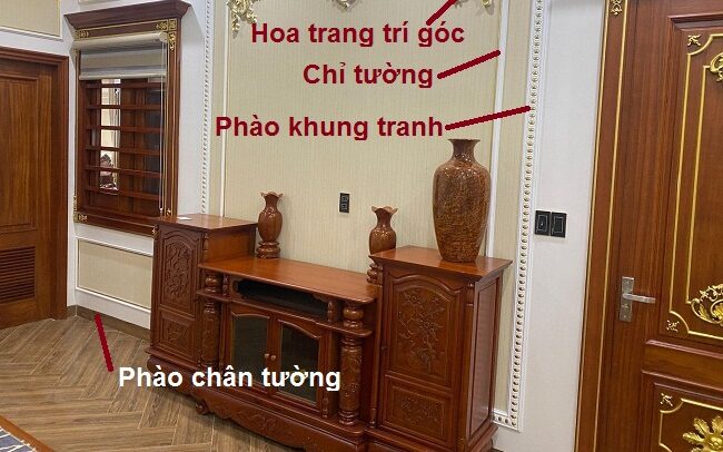 Các mẫu phào chỉ tân cổ điển thường dùng trong trang trí nội thất 6 tường tân cổ điển