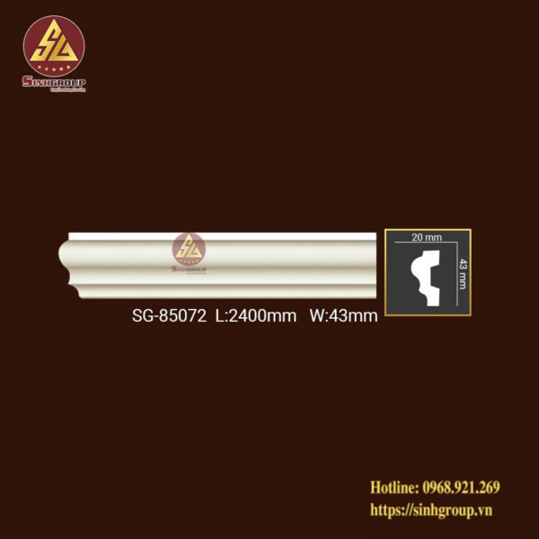 Chi Nẹp Trang Trí Trơn Pu SG 85072