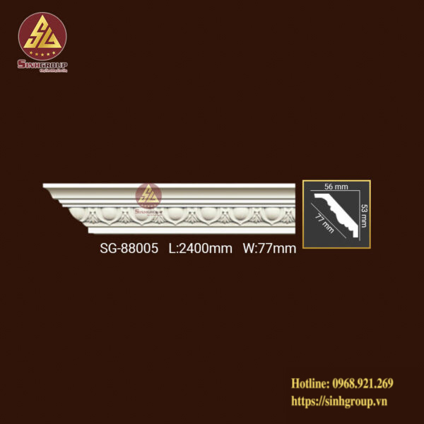 Phào Trần Trang Trí Hoa Văn Pu SG 88005