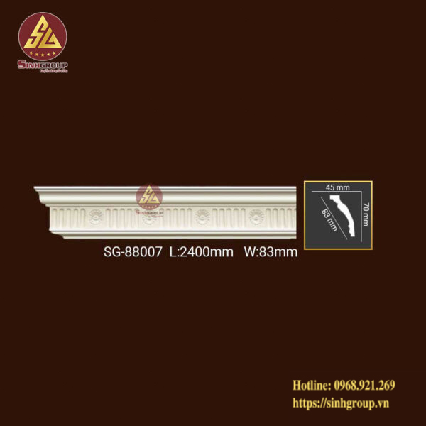 Phào Trần Trang Trí Hoa Văn Pu SG 88007