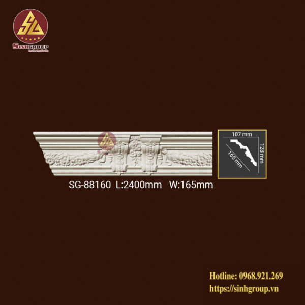 Phào Trần Trang Trí Hoa Văn Pu SG 88160