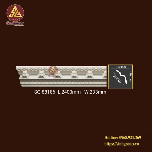 Phào Trần Trang Trí Hoa Văn Pu SG 88186