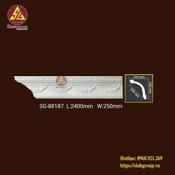 Phào Trần Trang Trí Hoa Văn Pu SG 88187