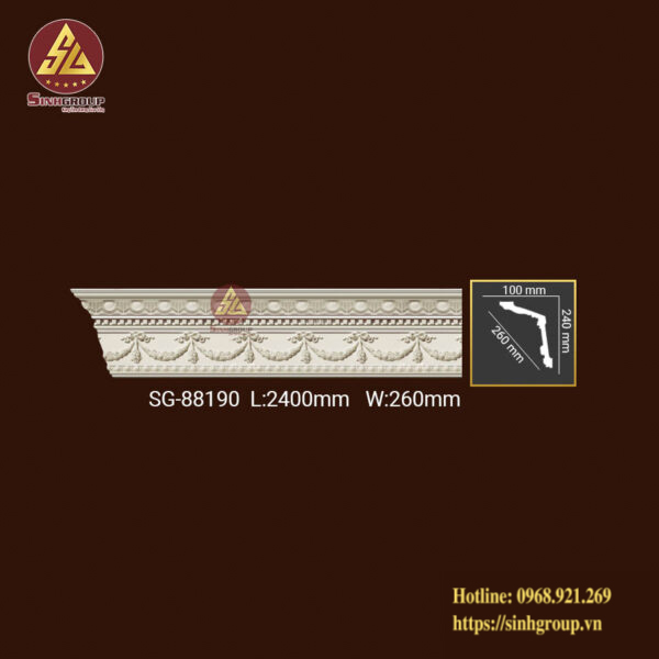 Phào Trần Trang Trí Hoa Văn Pu SG 88190