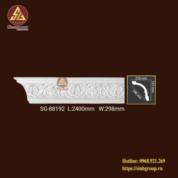 Phào Trần Trang Trí Hoa Văn Pu SG 88192