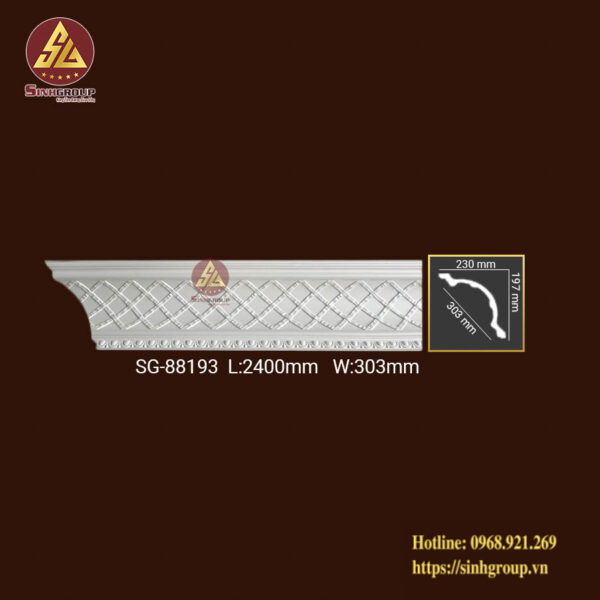 Phào Trần Trang Trí Hoa Văn Pu SG 88193