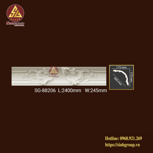 Phào Trần Trang Trí Hoa Văn Pu SG 88206
