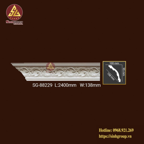 Phào Trần Trang Trí Hoa Văn Pu SG 88299