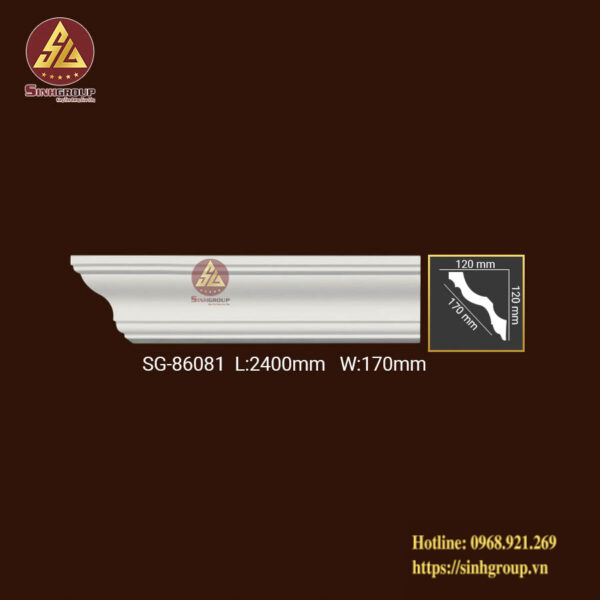 Phào Trần Trang Trí Trơn Pu SG 86081