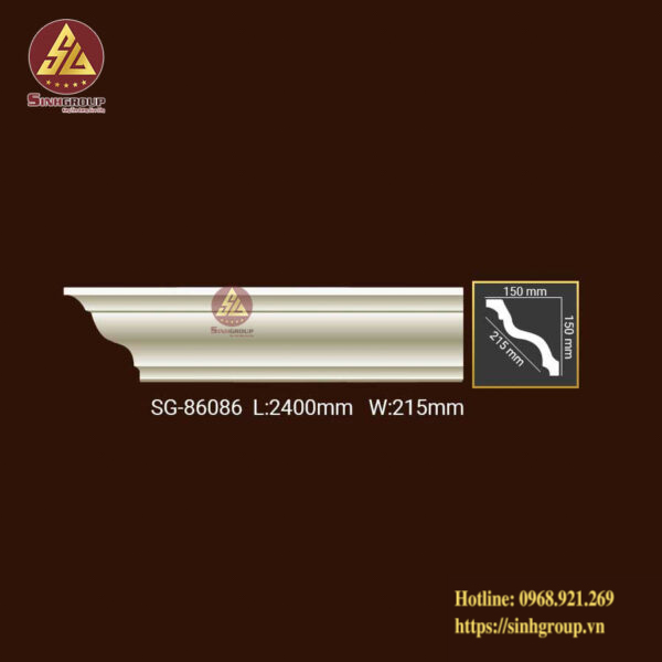 Phào Trần Trang Trí Trơn Pu SG 86086