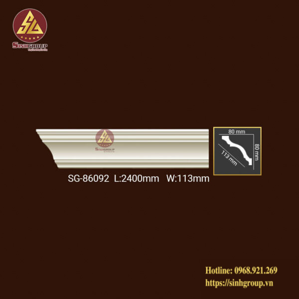 Phào Trần Trang Trí Trơn Pu SG 86092