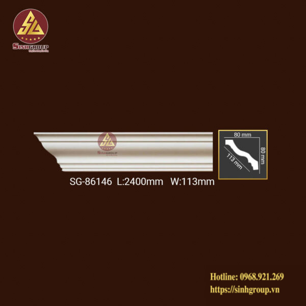 Phào Trần Trang Trí Trơn Pu SG 86146