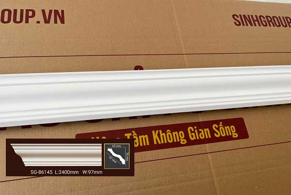 phào cổ trần trắng trơn SG-86145