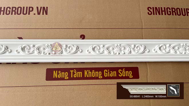 phào cổ trần hoa văn trang trí Pu SG-88041