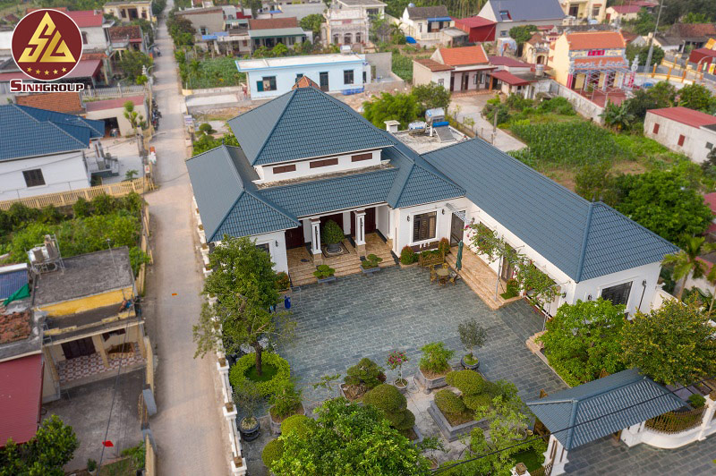 công trình biệt thự anh hùng ở hải cường nam định
