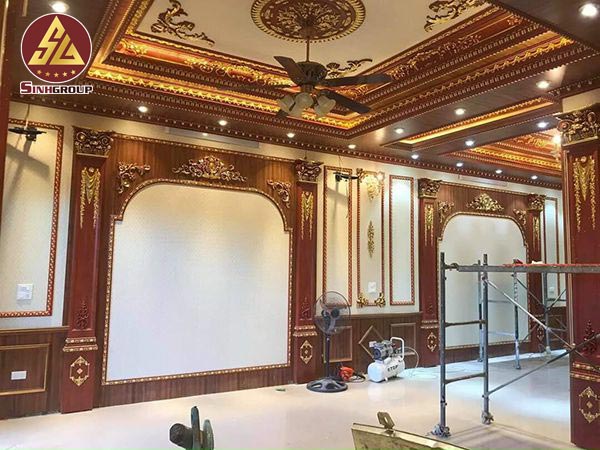 cột trang trí phòng khách nhựa pu