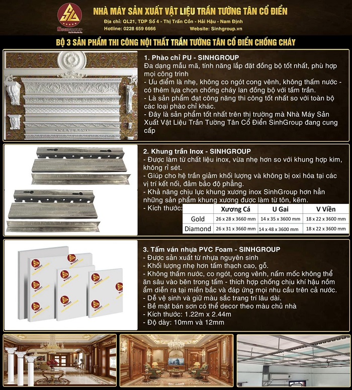 cung cấp phào chỉ tại hà nam