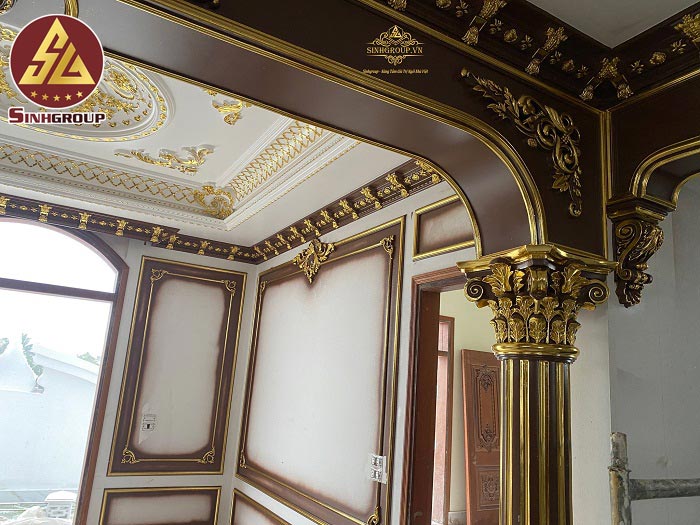 mẫu cột nhà trang trí phòng khách