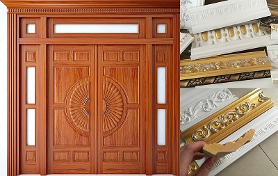 mẫu phào chỉ cửa chính đẹp