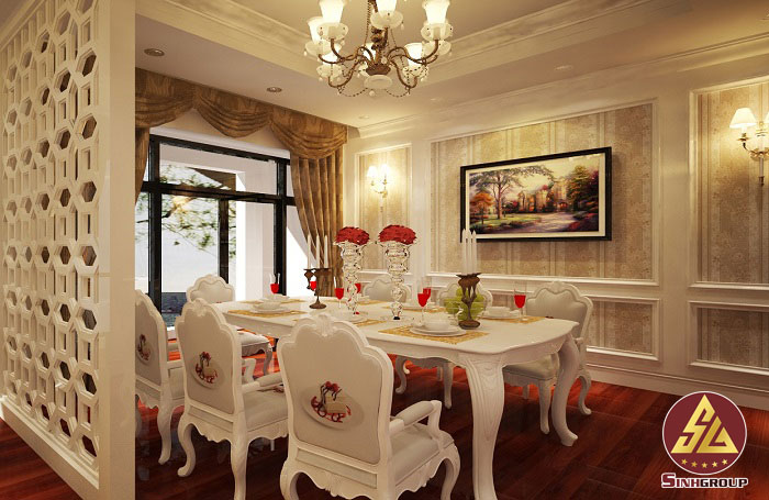 Mẫu phòng ăn, nhà bếp đẹp sử dụng phào chỉ pu - Ảnh 18