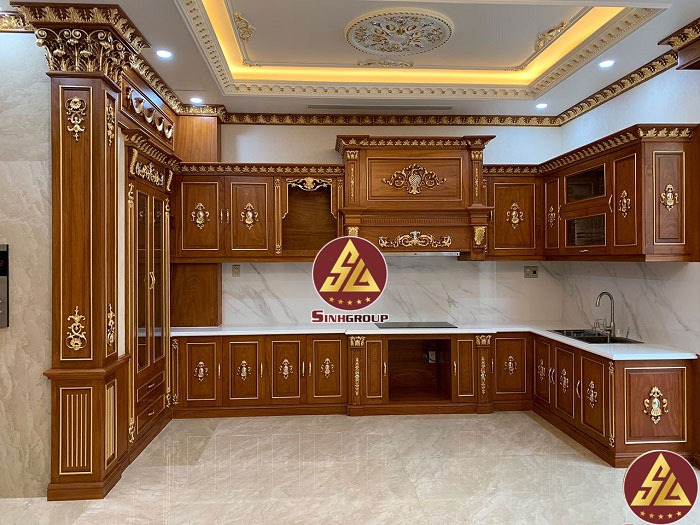 Mẫu phòng ăn, nhà bếp đẹp sử dụng phào chỉ pu - Ảnh 28