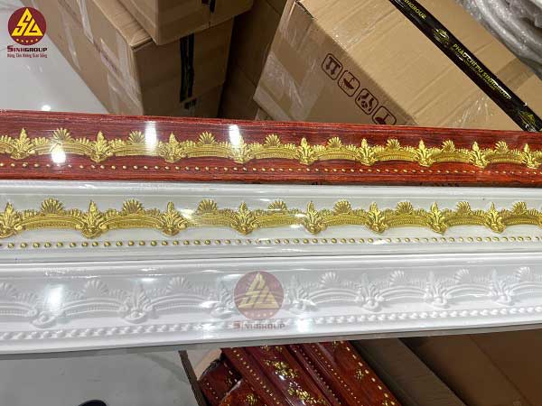 phào máng hắt cao cấp trắng dát vàng SG-88048