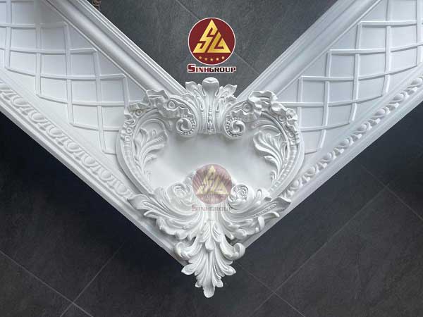 ứng dụng của phào máng hắt kẻ caro SG-88193