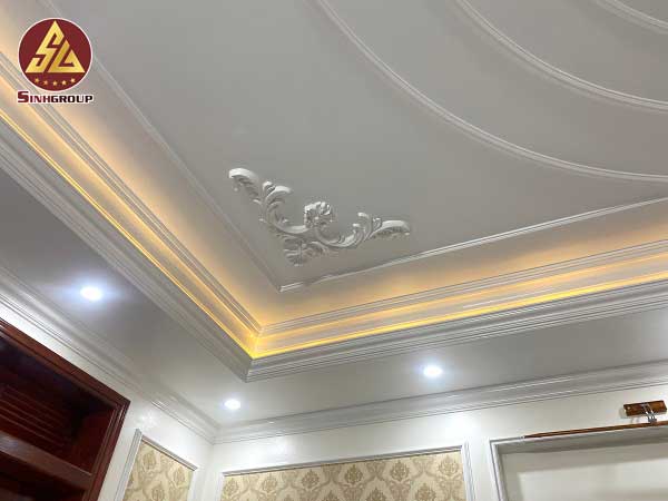 ứng dụng phào cổ trần trơn nhựa Pu SG-86145