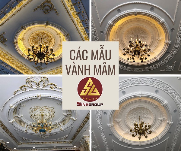 các mẫu mâm trần trang trí