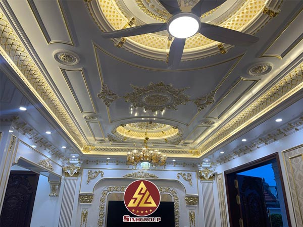 phào chỉ dát vàng sử dụng trong các công trình nào