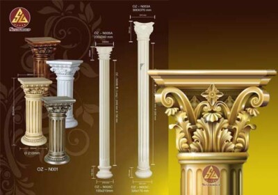 mẫu phào chỉ đầu cột đẹp