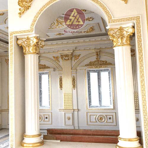 phào chỉ đầu cột vuông