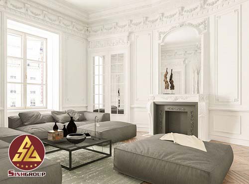 chỉ trang tri tường nhựa pu mẫu 10
