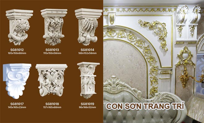 con sơn trang trí biệt thự