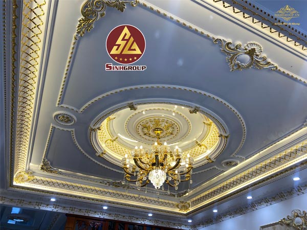 phào chỉ tân cổ điển dát vàng