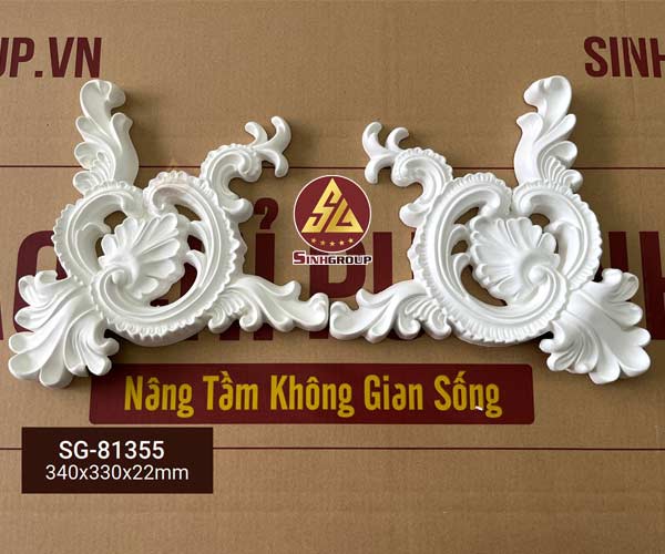 hoa văn trang trí góc nhựa Pu SG-81355 trắng
