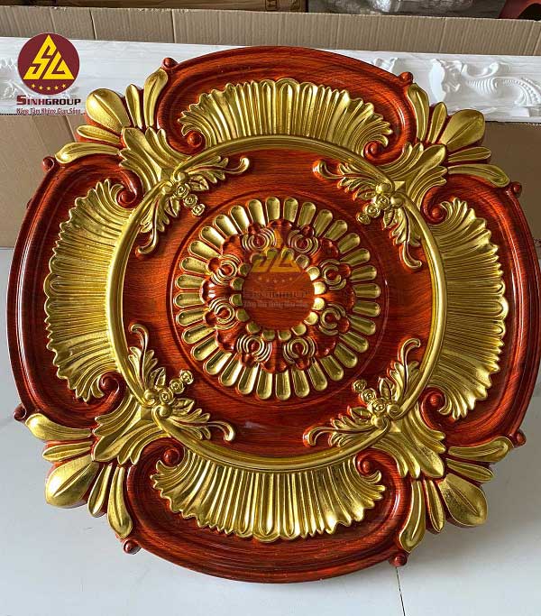 mâm trần hoa văn vân gỗ dát vàng SG-82099-VGDV