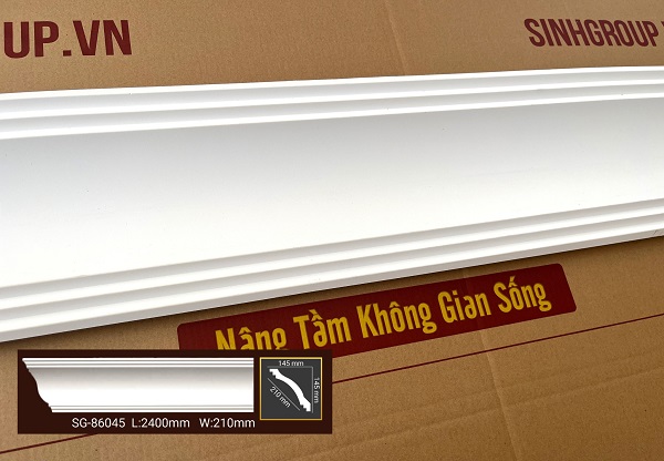 phào cổ trần trắng trơn SG-86045
