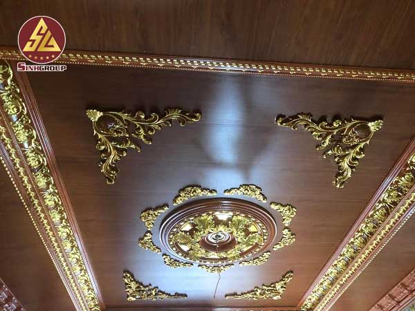 phào máng hắt hoa văn vân gỗ dát vàng SG-88192-VGDV