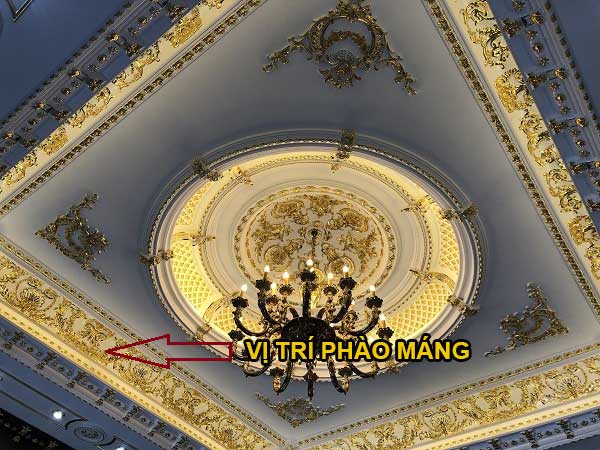 vị trí phào máng trên trần