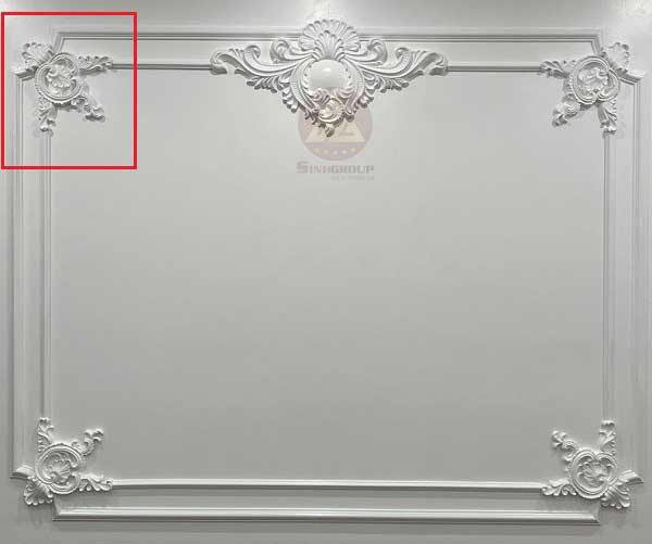 hoa góc SG-85026L sử dụng để trang trí khung tranh tường