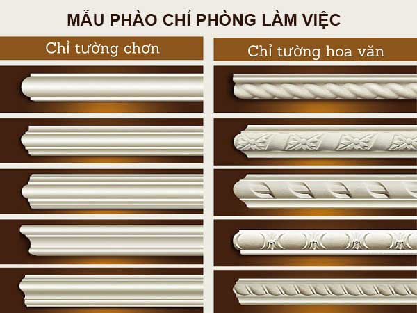 MẪU PHÀO CHỈ PHÒNG LÀM VIỆC NHỰA PU