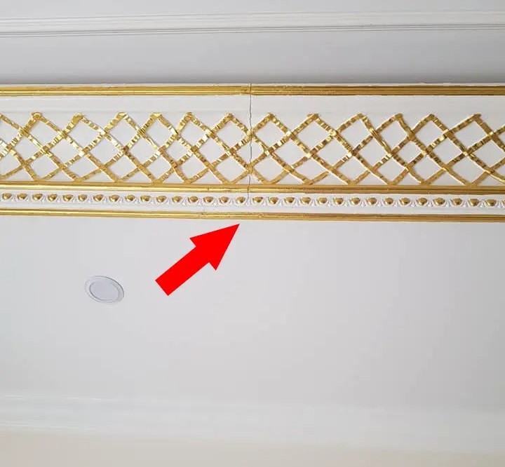 Lỗi nối phào chỉ thường gặp khiến công trình mất điểm